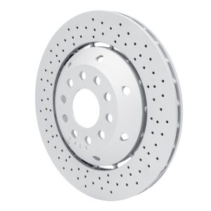 Audi RS6 Brake Rotor (1) - Left Rear - R1 Concepts - Drilled Carbon Alloy GeoMET - `03-`04